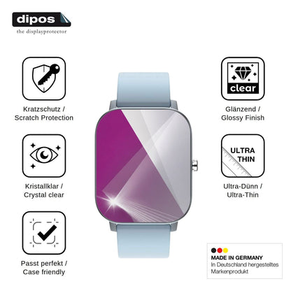 6x Screen Protector for Mopuea Smartwatch 1.4 Protection Crystal Clear dipos