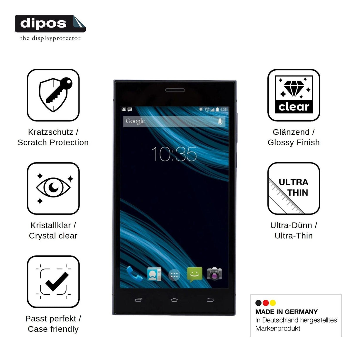 4x Screen Protector for Nomi i503 Jump Protection Crystal Clear dipos