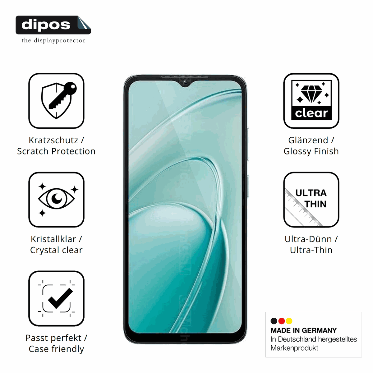 Displayschutz hergestellt in Deutschland, h�chste Qualit�t made in Germany