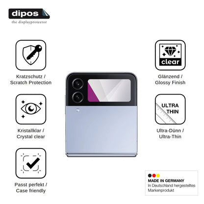 4x Screen Protector for Samsung Galaxy Z Flip4 5G Outside Protection Crystal Clear dipos