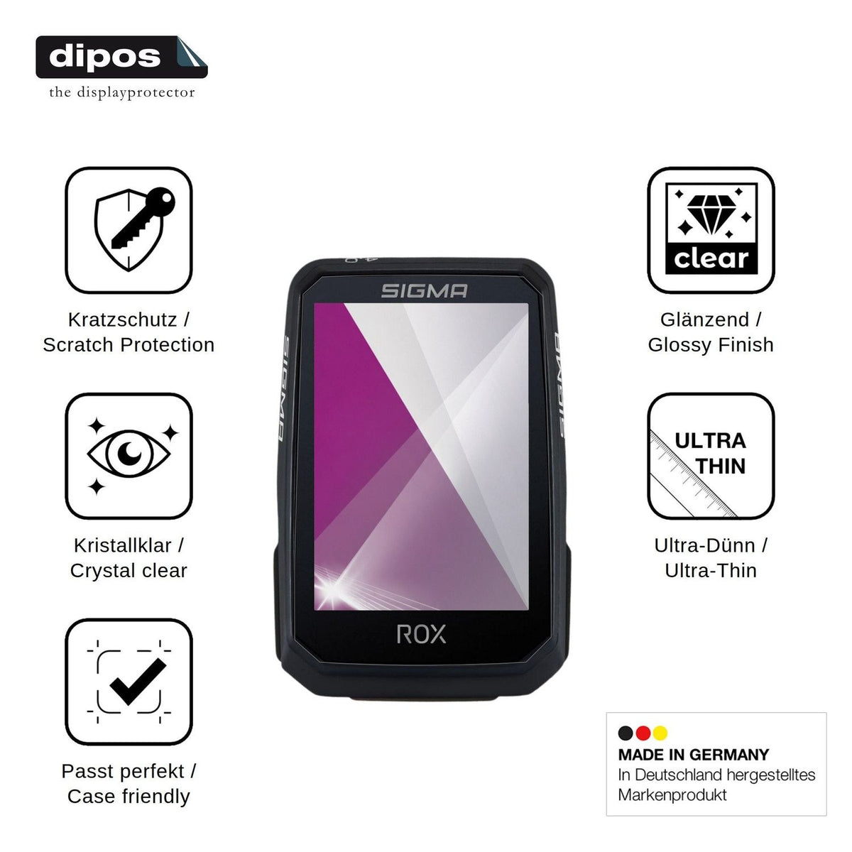 4x Screen Protector for Sigma ROX 4.0 Endurance Protection Crystal Clear dipos