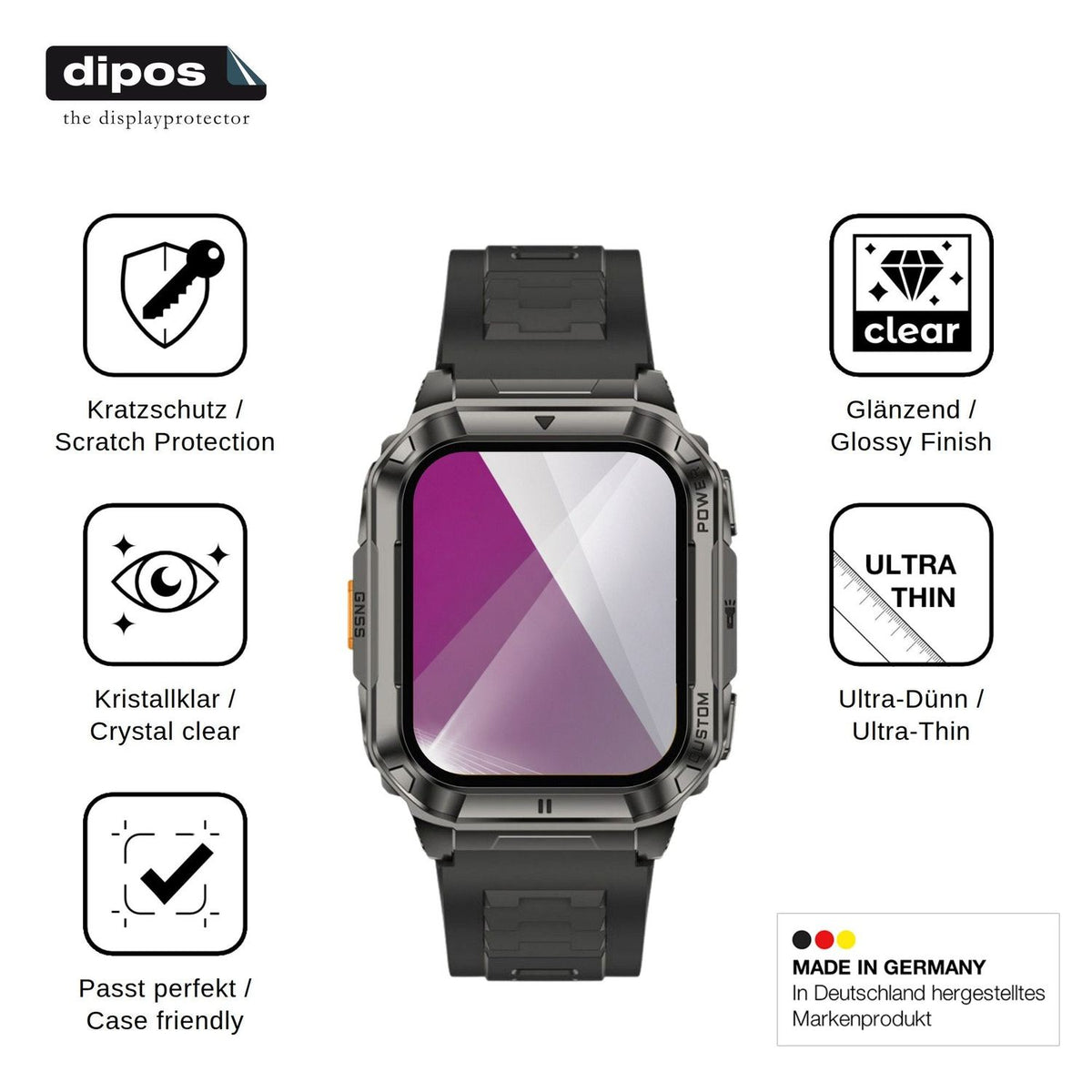 6x Screen Protector for Ulefone Armor Watch Ultra Protection Crystal Clear dipos