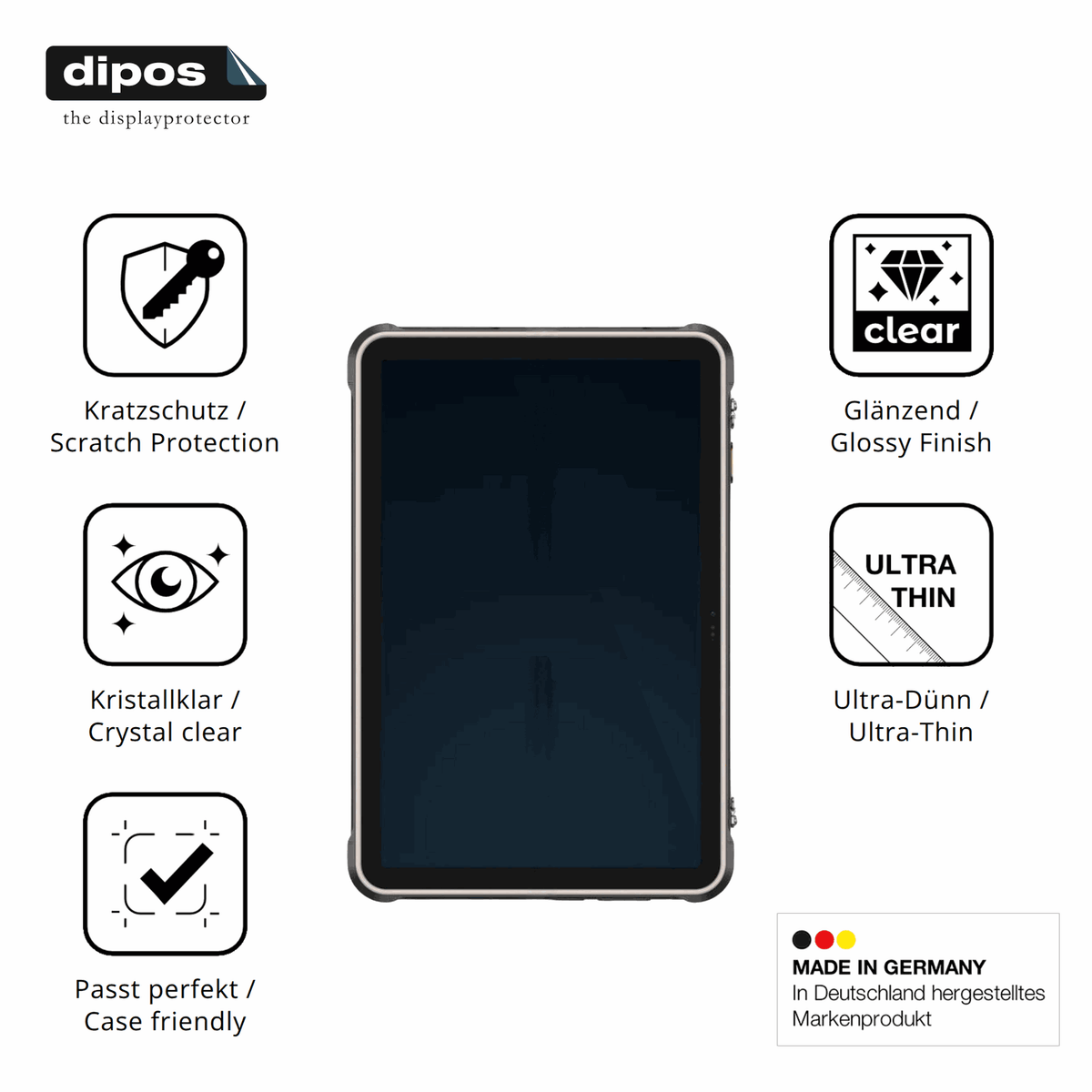 Displayschutz hergestellt in Deutschland, h�chste Qualit�t made in Germany