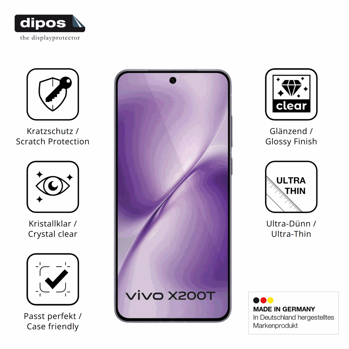 Displayschutz hergestellt in Deutschland, h�chste Qualit�t made in Germany