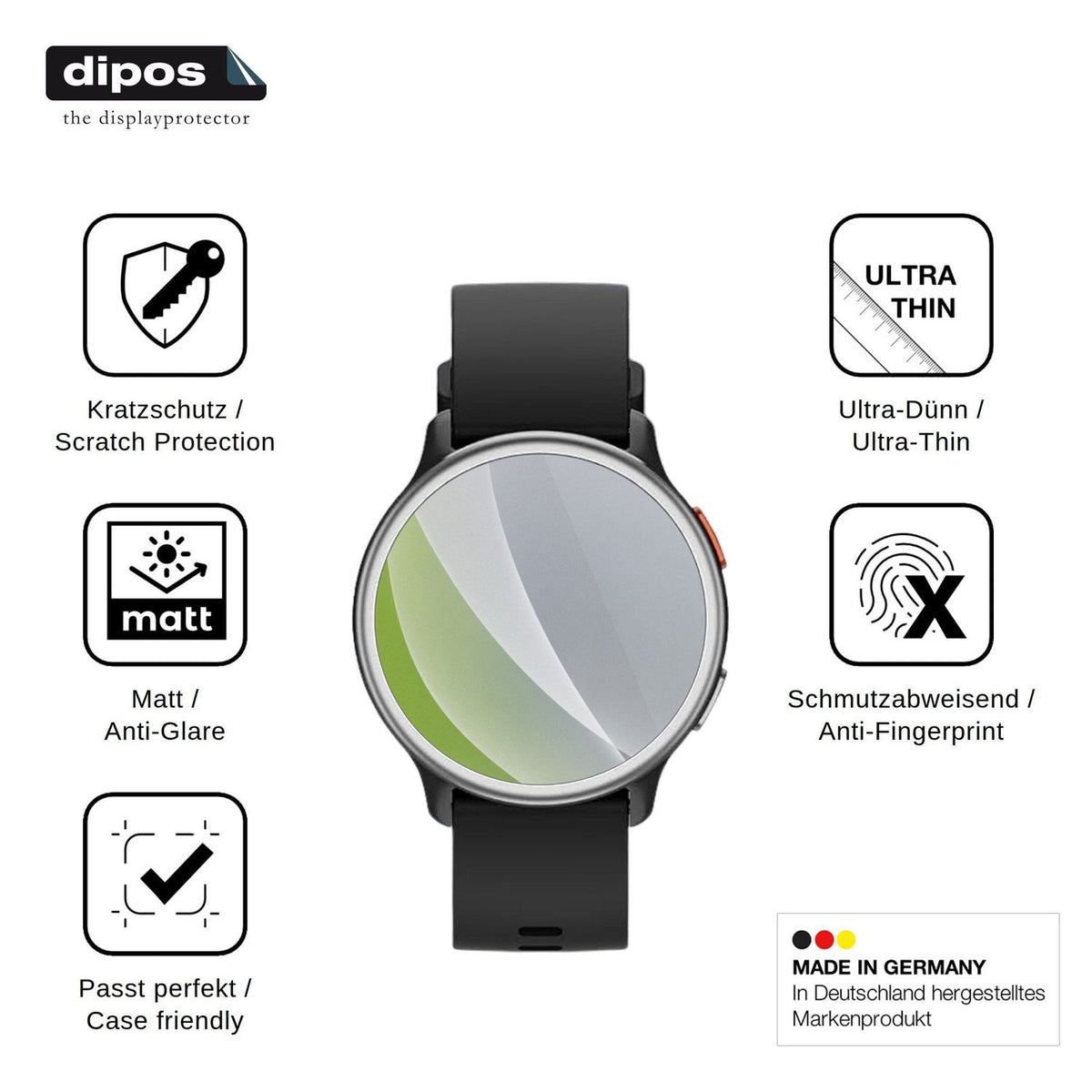 6x Screen Protector for aeac 1.27 Smartwatch Protection Anti Glare dipos
