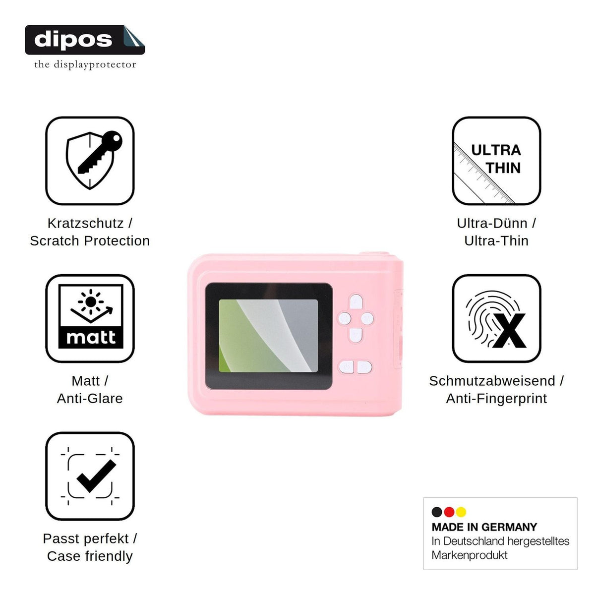 4x Screen Protector for Akozon Compact HD Protection Anti Glare dipos