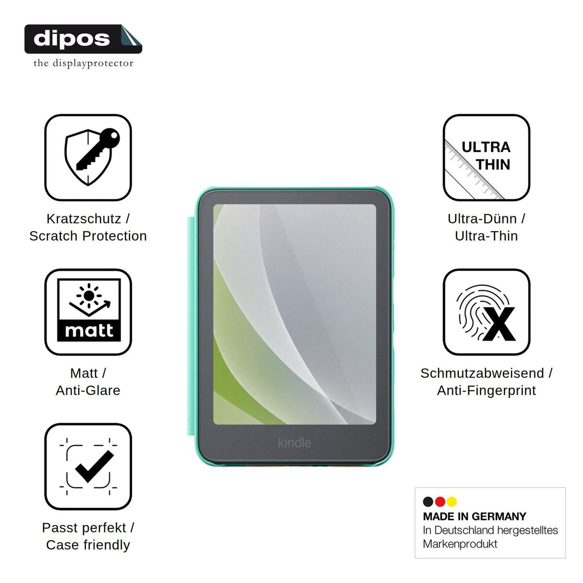 2x Screen Protector for Amazon Kindle Colorsoft Kids 2026 Protection Anti Glare dipos