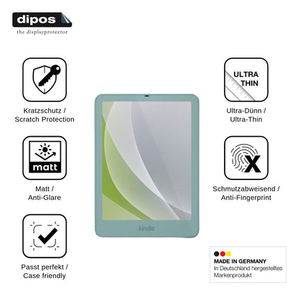 2x Screen Protector for Amazon Kindle Paperwhite Signature Edition 2026 Protection Anti Glare dipos