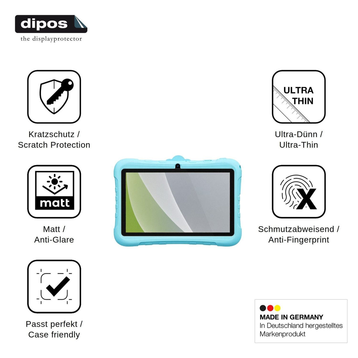 2x Screen Protector for Blackview Link Lite Kids Protection Anti Glare dipos