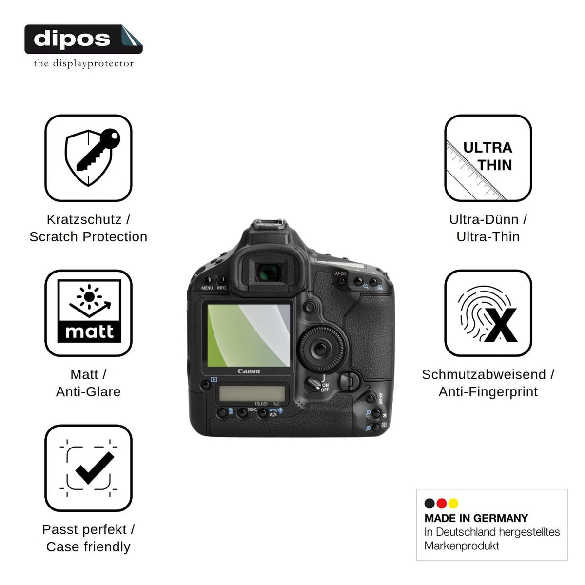 4x Screen Protector for Canon EOS 1D 1Ds 1Dn Protection Anti Glare dipos