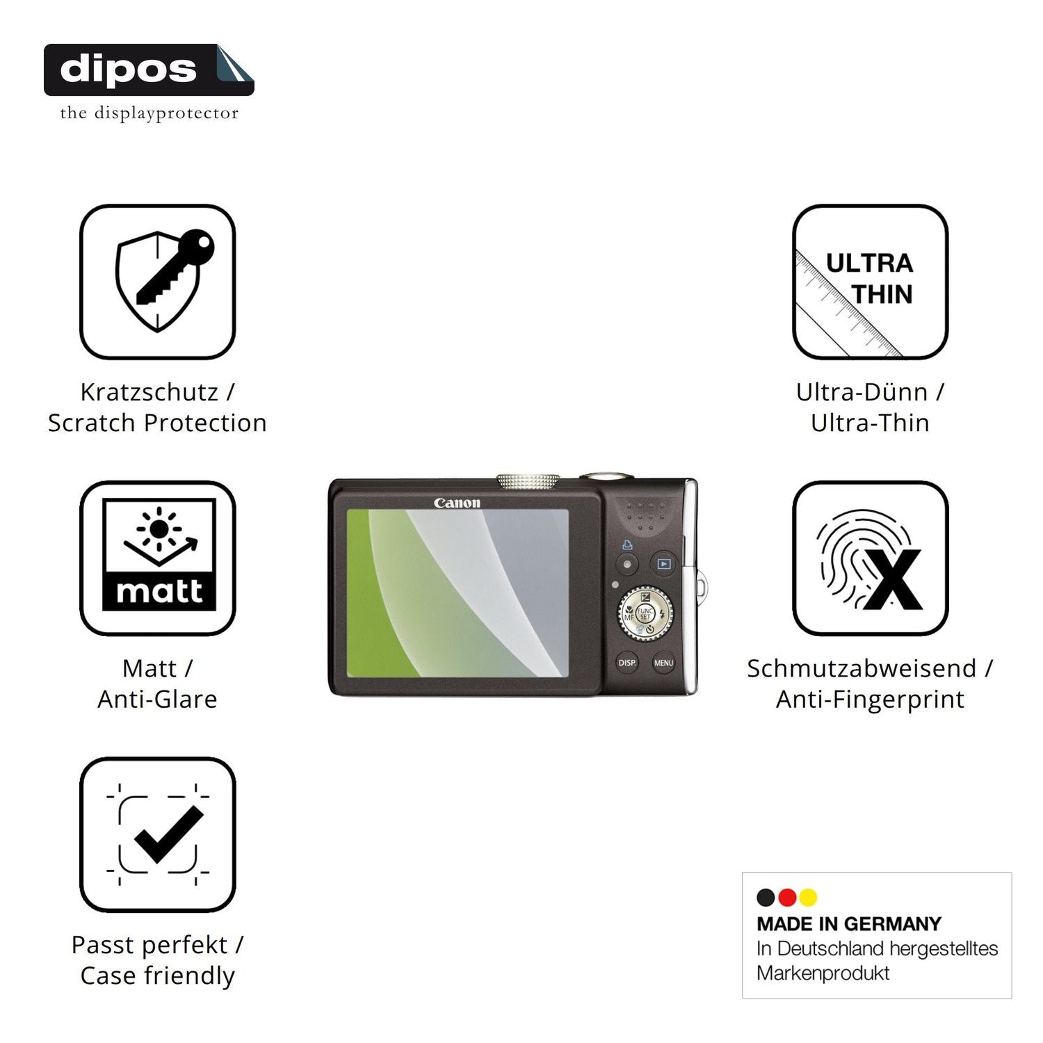 Displayschutz hergestellt in Deutschland, höchste Qualität made in Germany