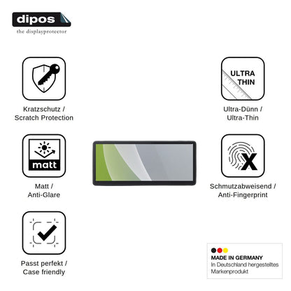2x Screen Protector for CarpodGo T4 Plus Protection Anti Glare dipos