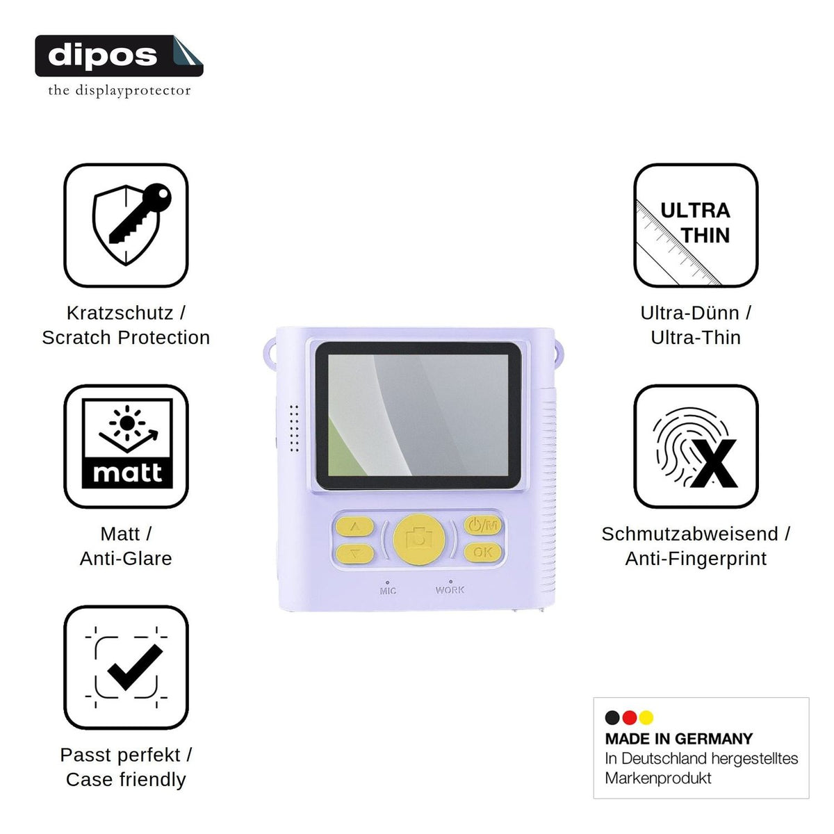 4x Screen Protector for CKATE ABS-681B Protection Anti Glare dipos