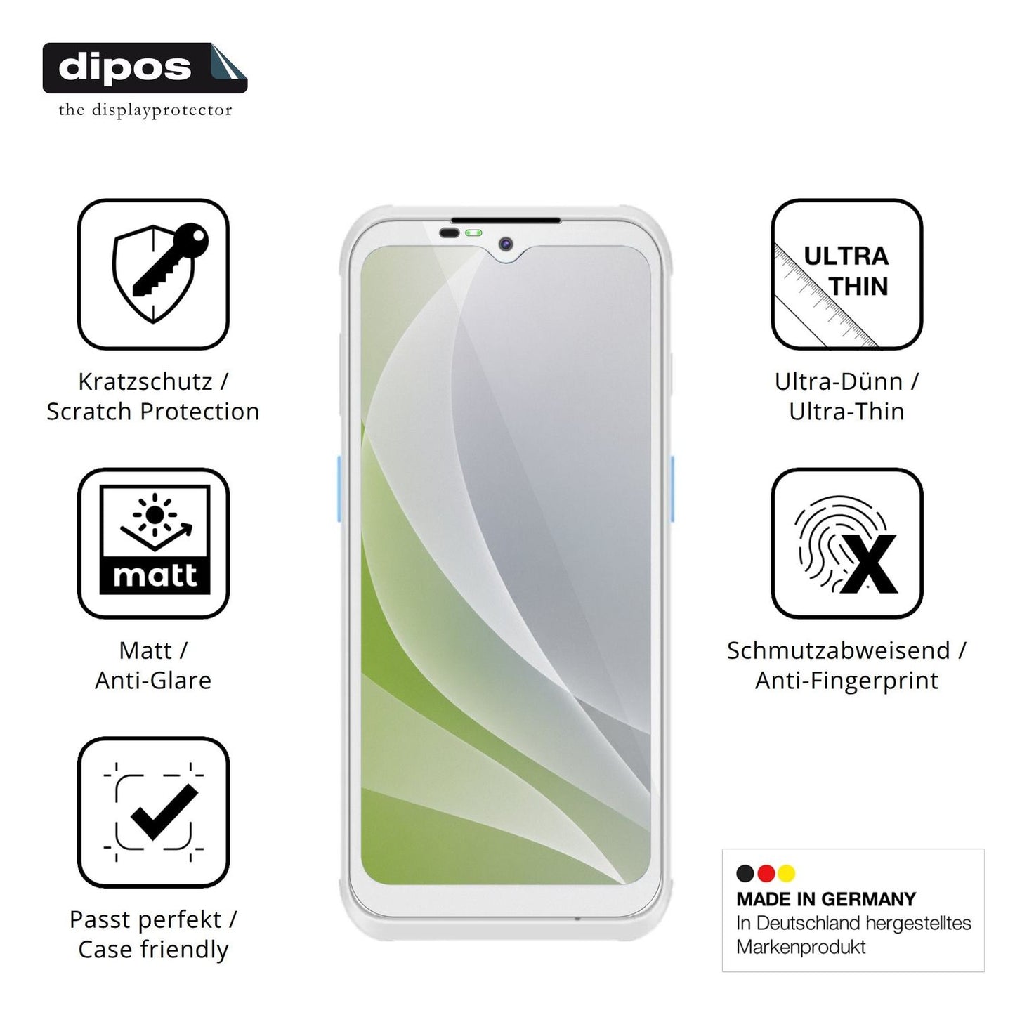 Displayschutz hergestellt in Deutschland, höchste Qualität made in Germany