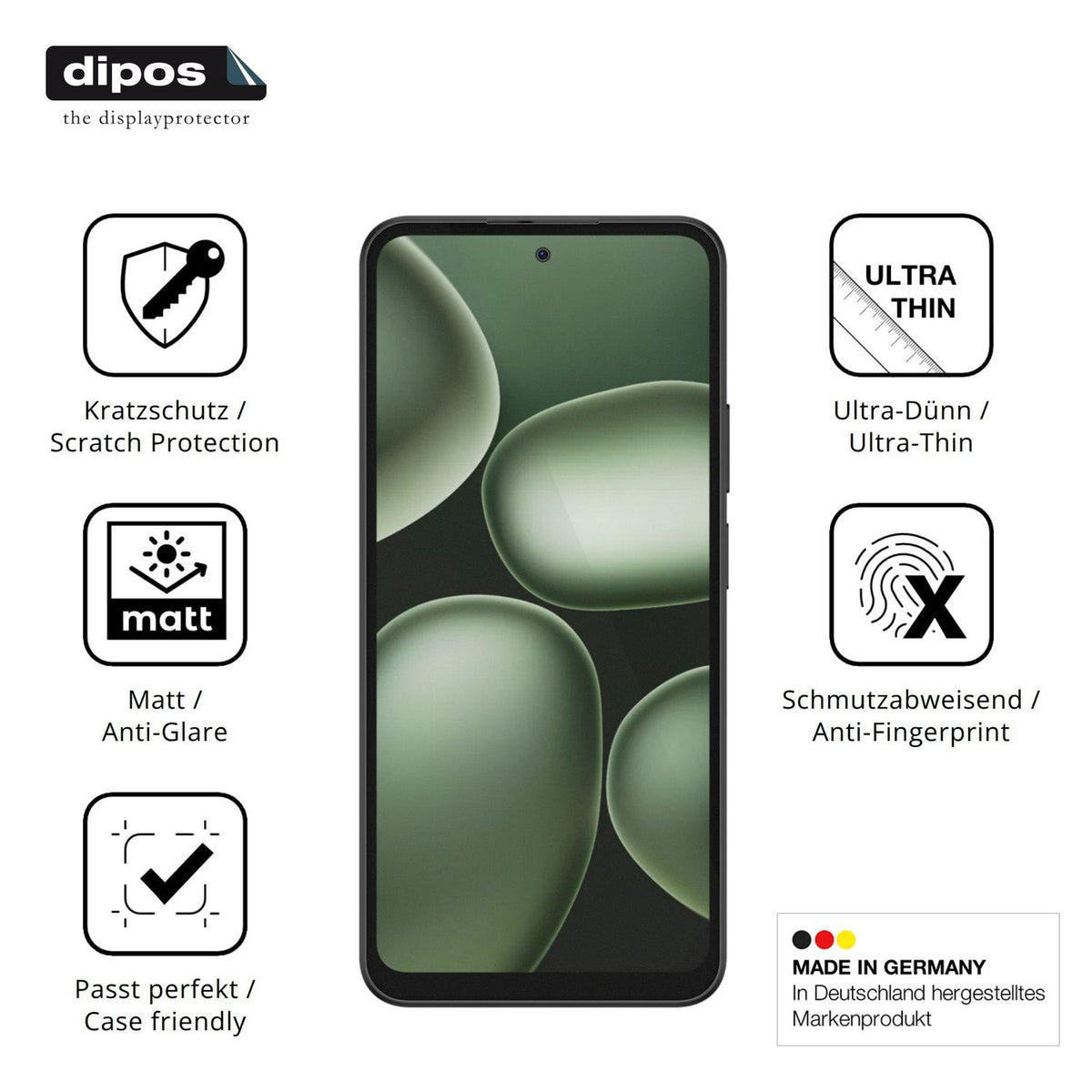 Displayschutz hergestellt in Deutschland, höchste Qualität made in Germany