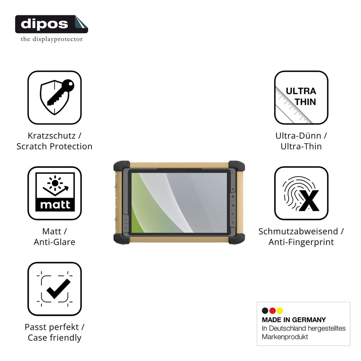 Displayschutz hergestellt in Deutschland, höchste Qualität made in Germany