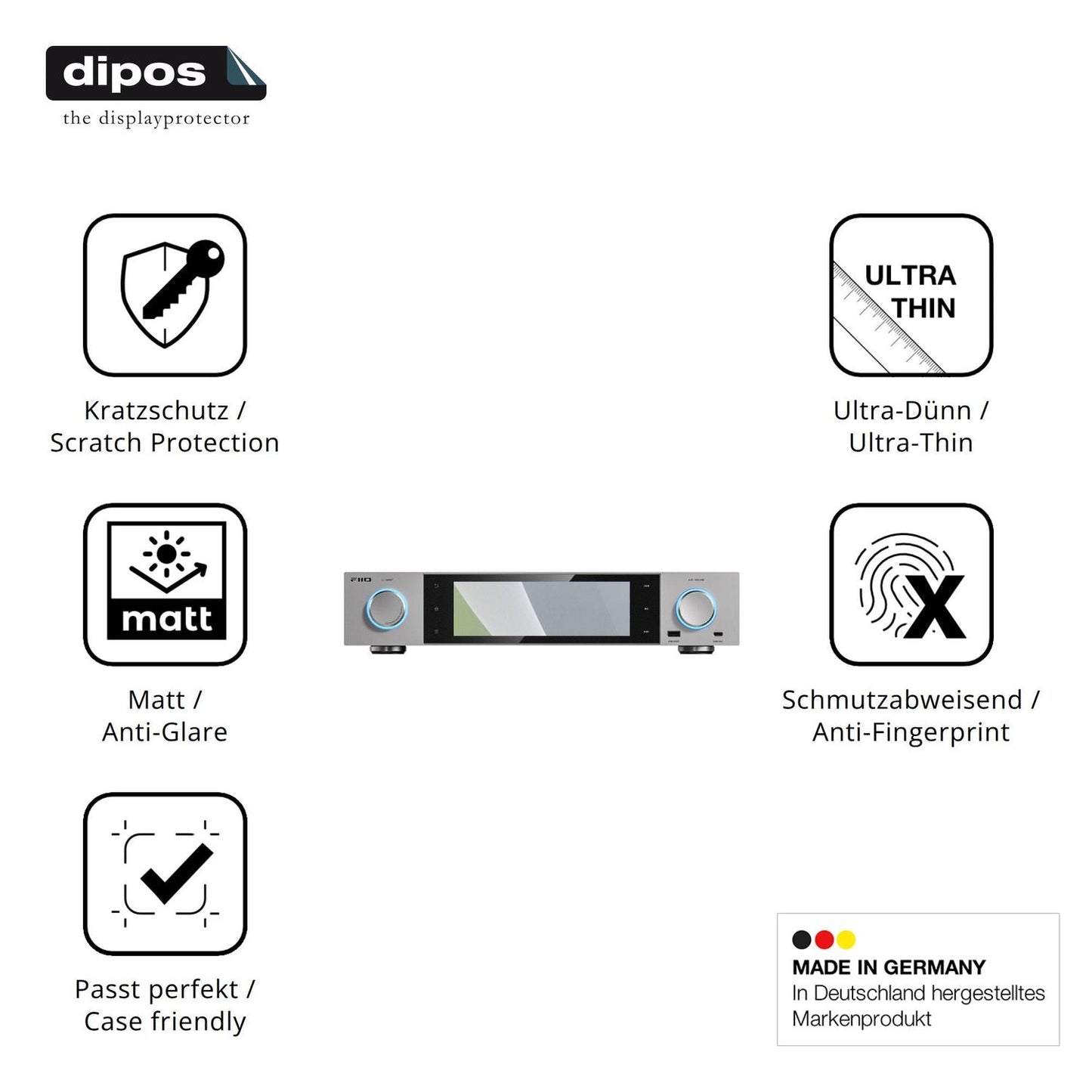 Displayschutz hergestellt in Deutschland, höchste Qualität made in Germany