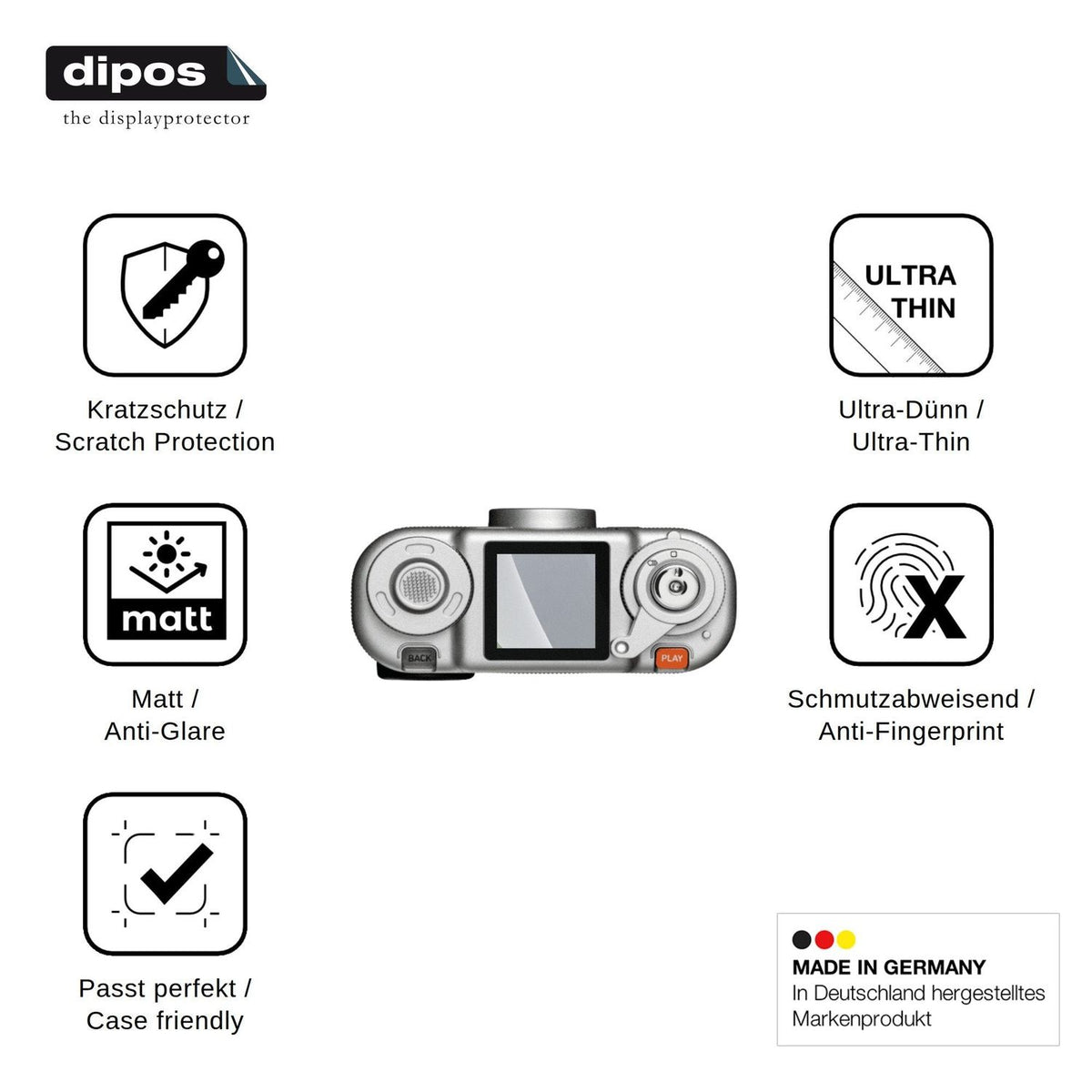 4x Screen Protector for Fujifilm instax Pal 2 Protection Anti Glare dipos