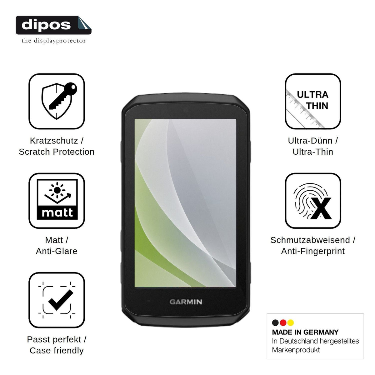 2x Screen Protector for Garmin Edge 1060 Protection Anti Glare dipos