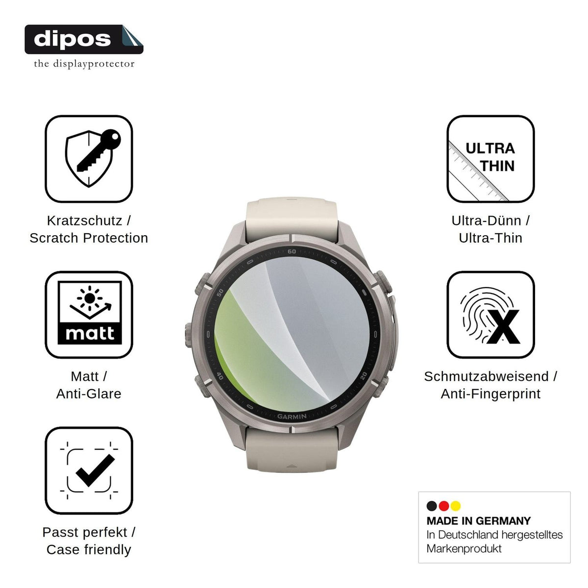 6x Screen Protector for Garmin Fenix 9 Pro Protection Anti Glare dipos