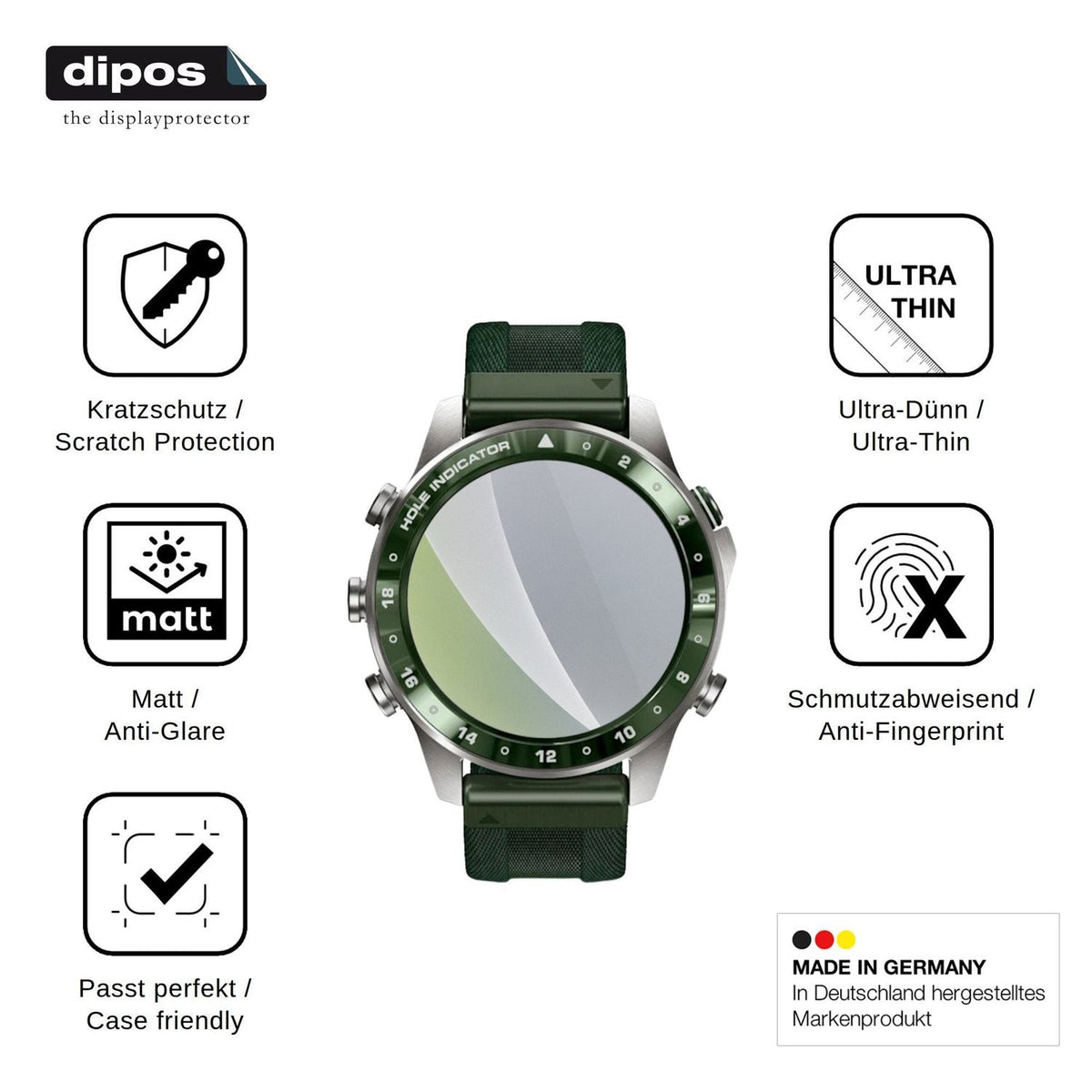 6x Screen Protector for Garmin MARQ Golfer Gen 3 Protection Anti Glare dipos