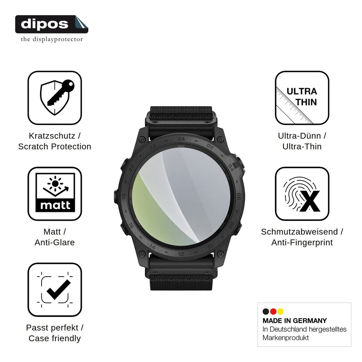 6x Screen Protector for Garmin tactix 7 Pro Ballistics Edition Protection Anti Glare dipos