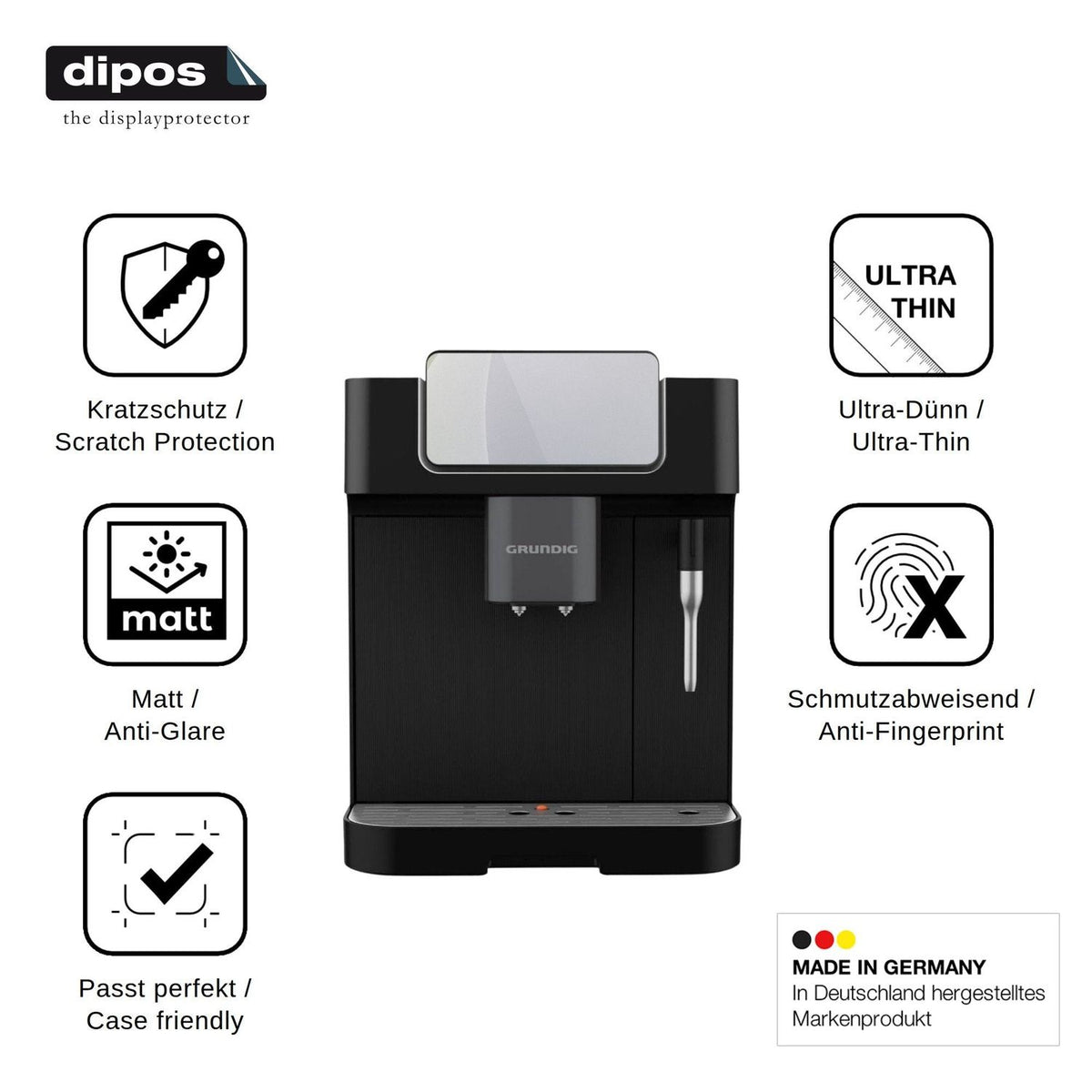 2x Screen Protector for Grundig KVA 6230 Protection Anti Glare dipos