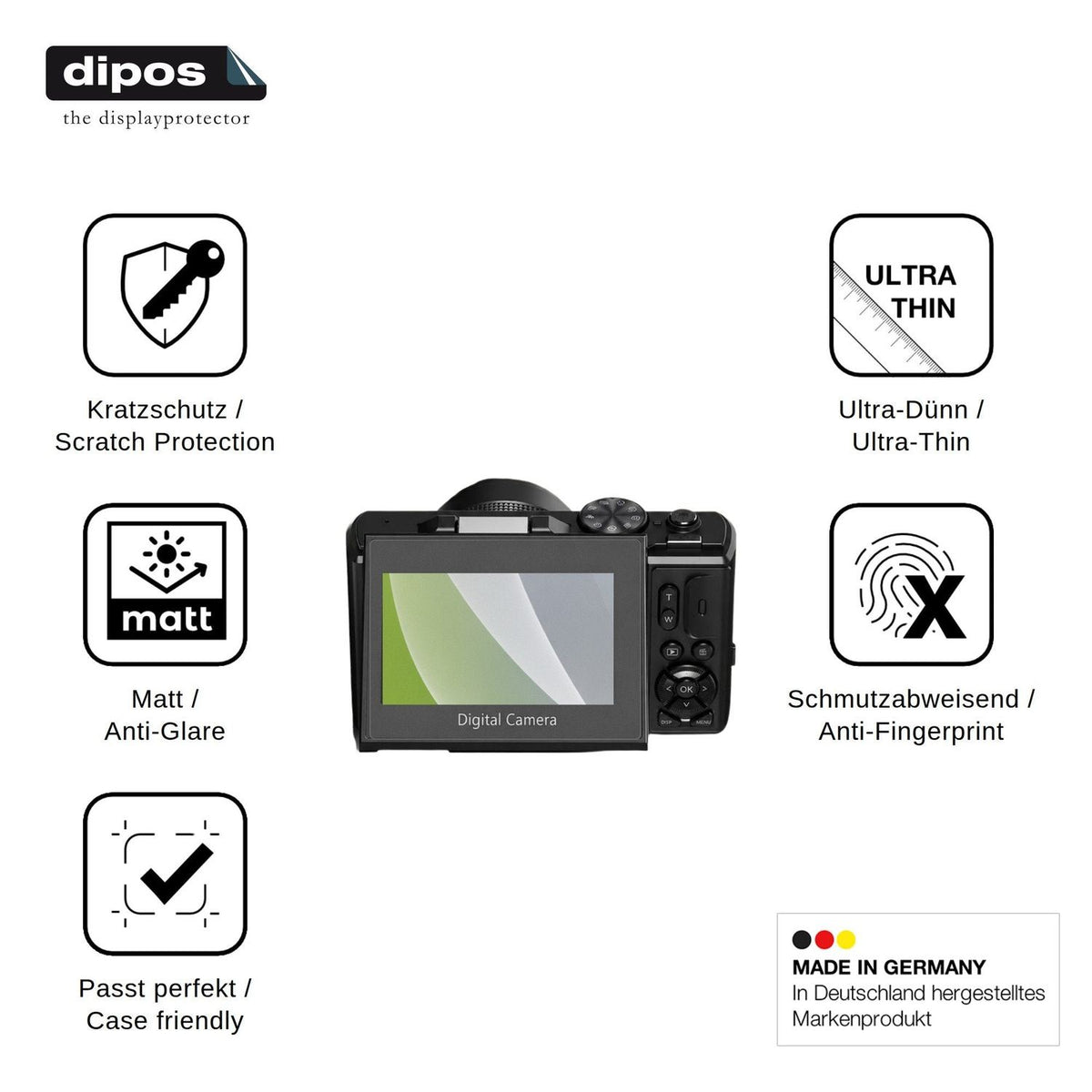4x Screen Protector for H-Bocam W081 Protection Anti Glare dipos