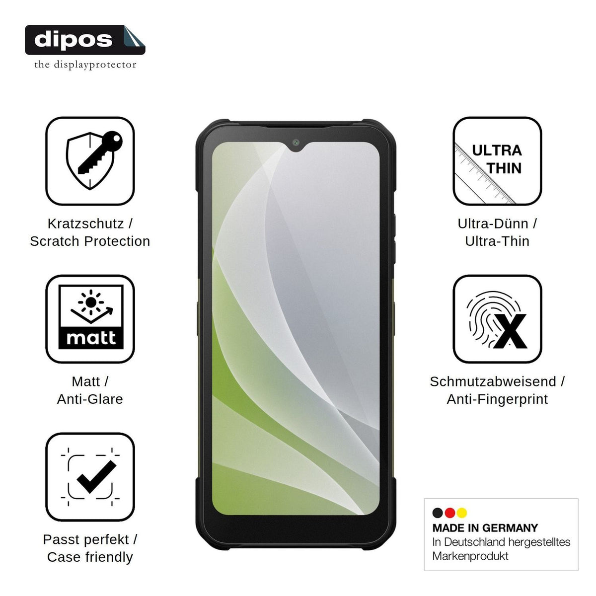 4x Screen Protector for Hammer Construction 3 5G Protection Anti Glare dipos