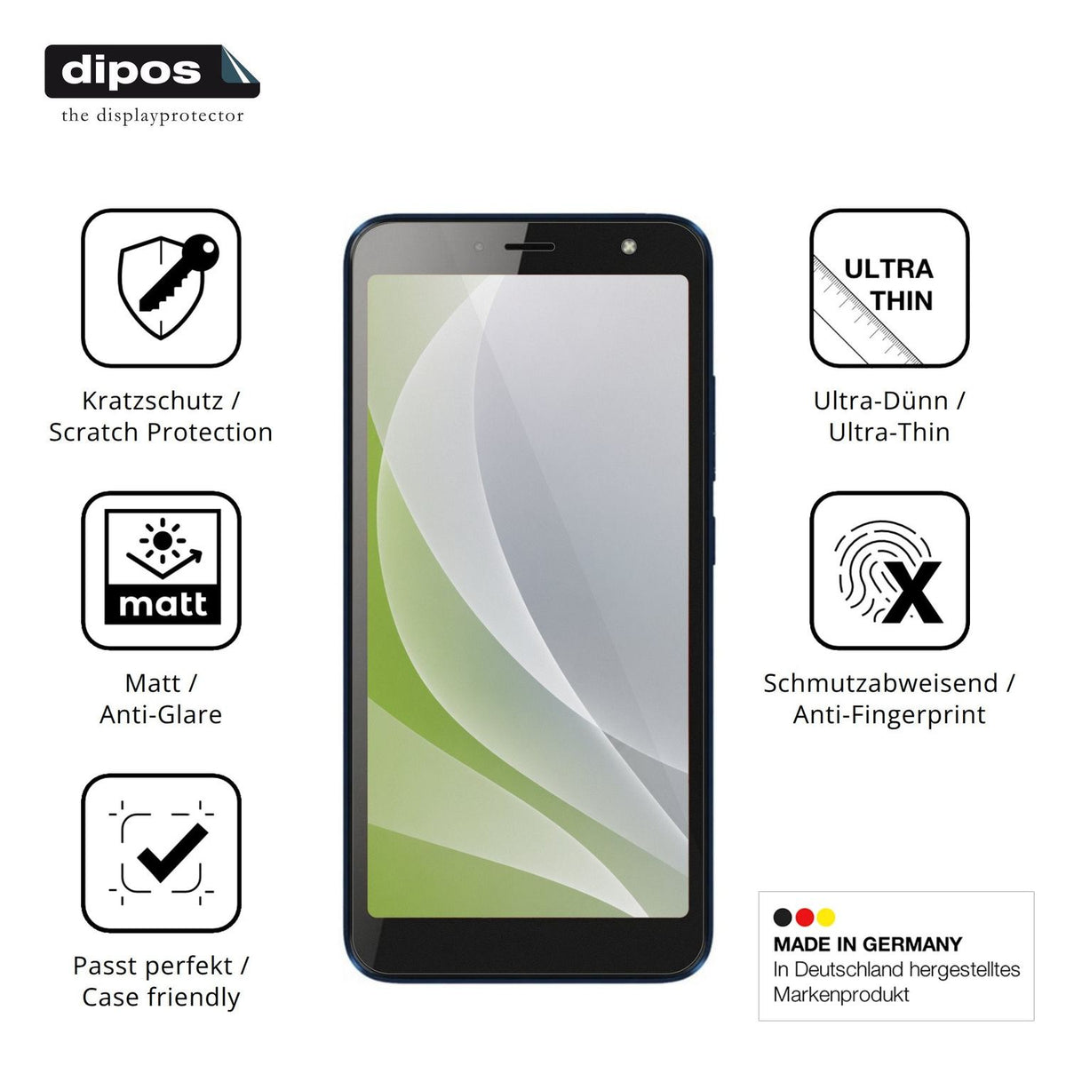 Displayschutz hergestellt in Deutschland, höchste Qualität made in Germany
