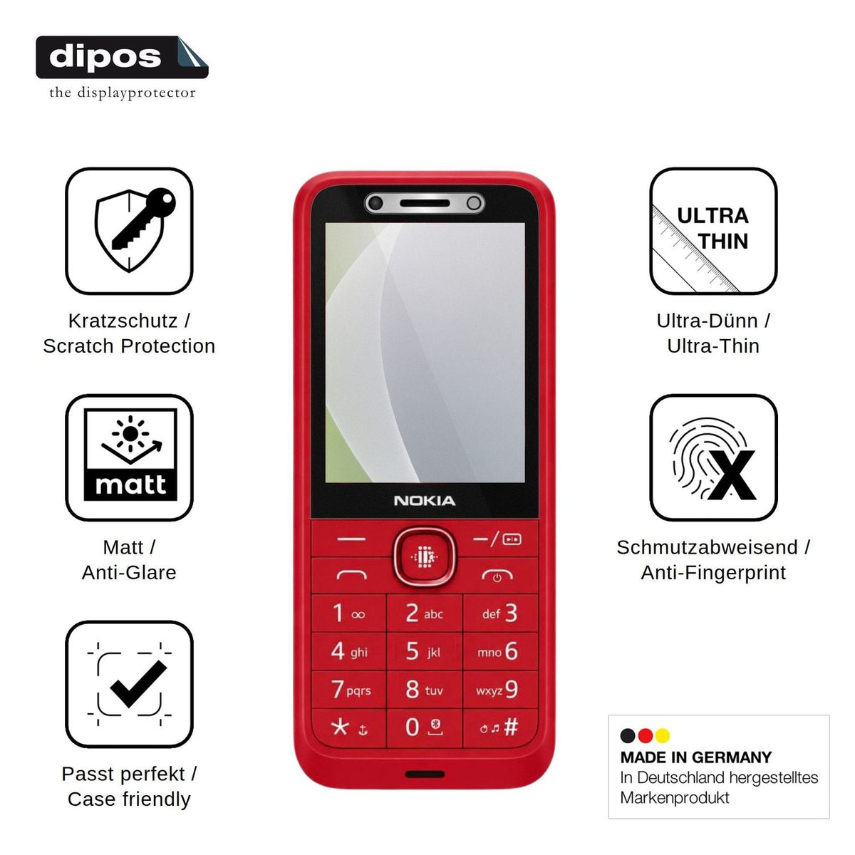 4x Screen Protector for HMD 215 4G 2E Protection Anti Glare dipos