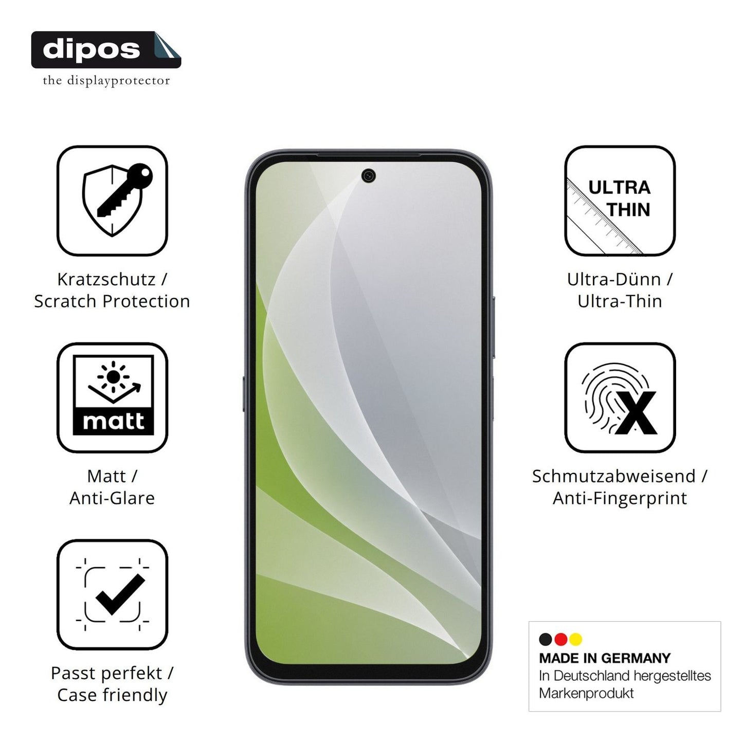 Displayschutz hergestellt in Deutschland, höchste Qualität made in Germany