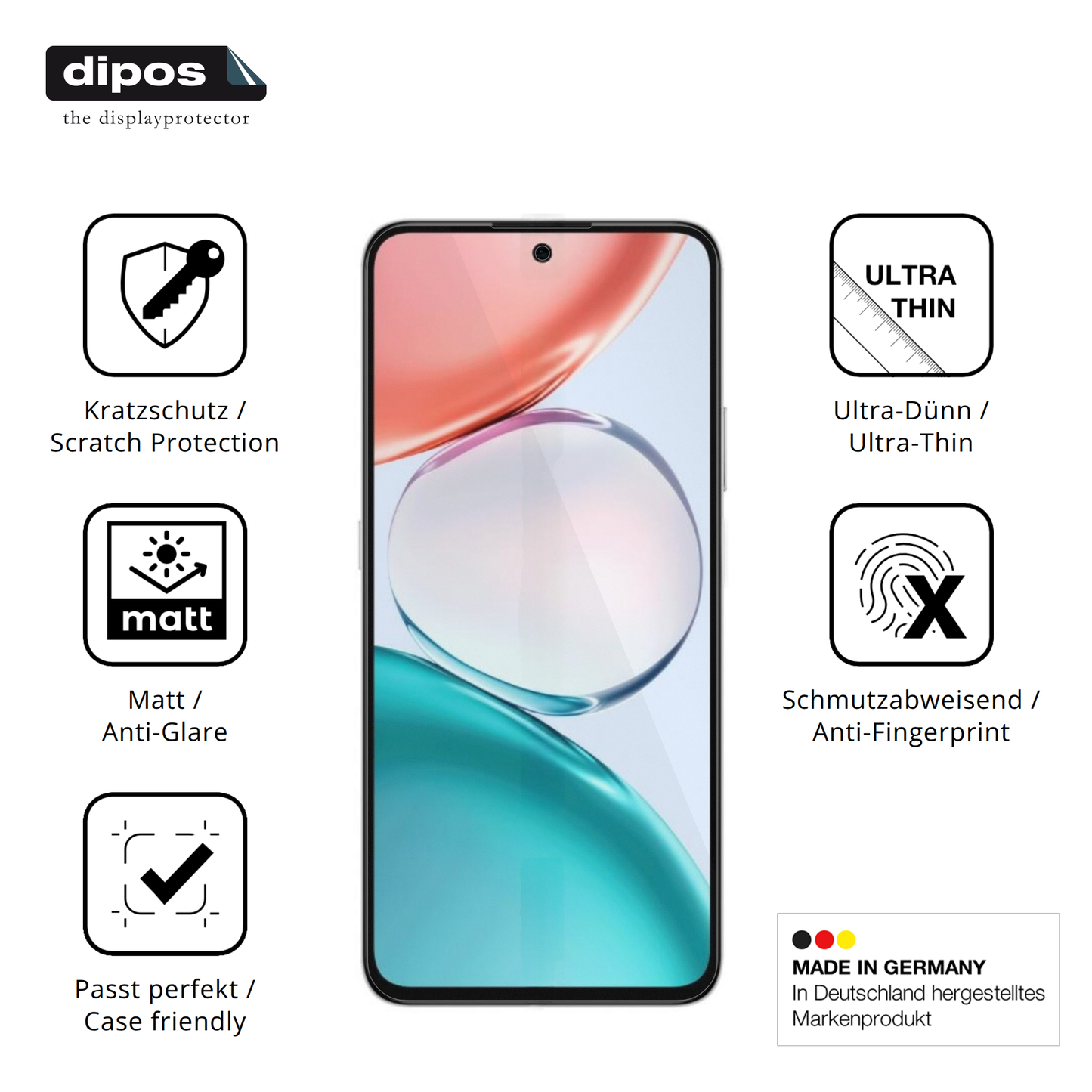 Displayschutz hergestellt in Deutschland, höchste Qualität made in Germany