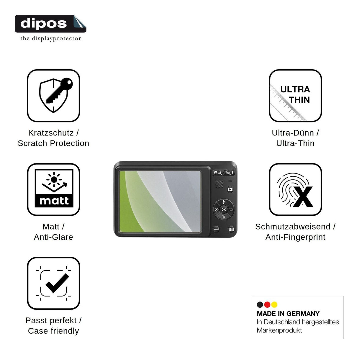 4x Screen Protector for HOOPWNE DC123 Protection Anti Glare dipos