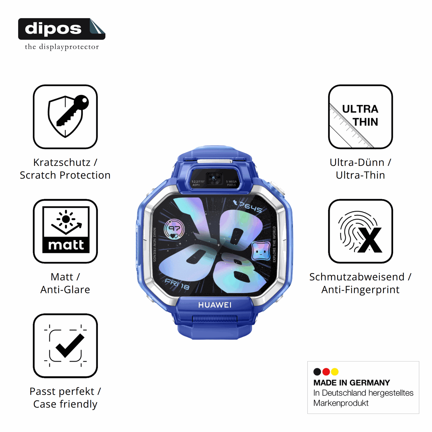 Displayschutz hergestellt in Deutschland, höchste Qualität made in Germany