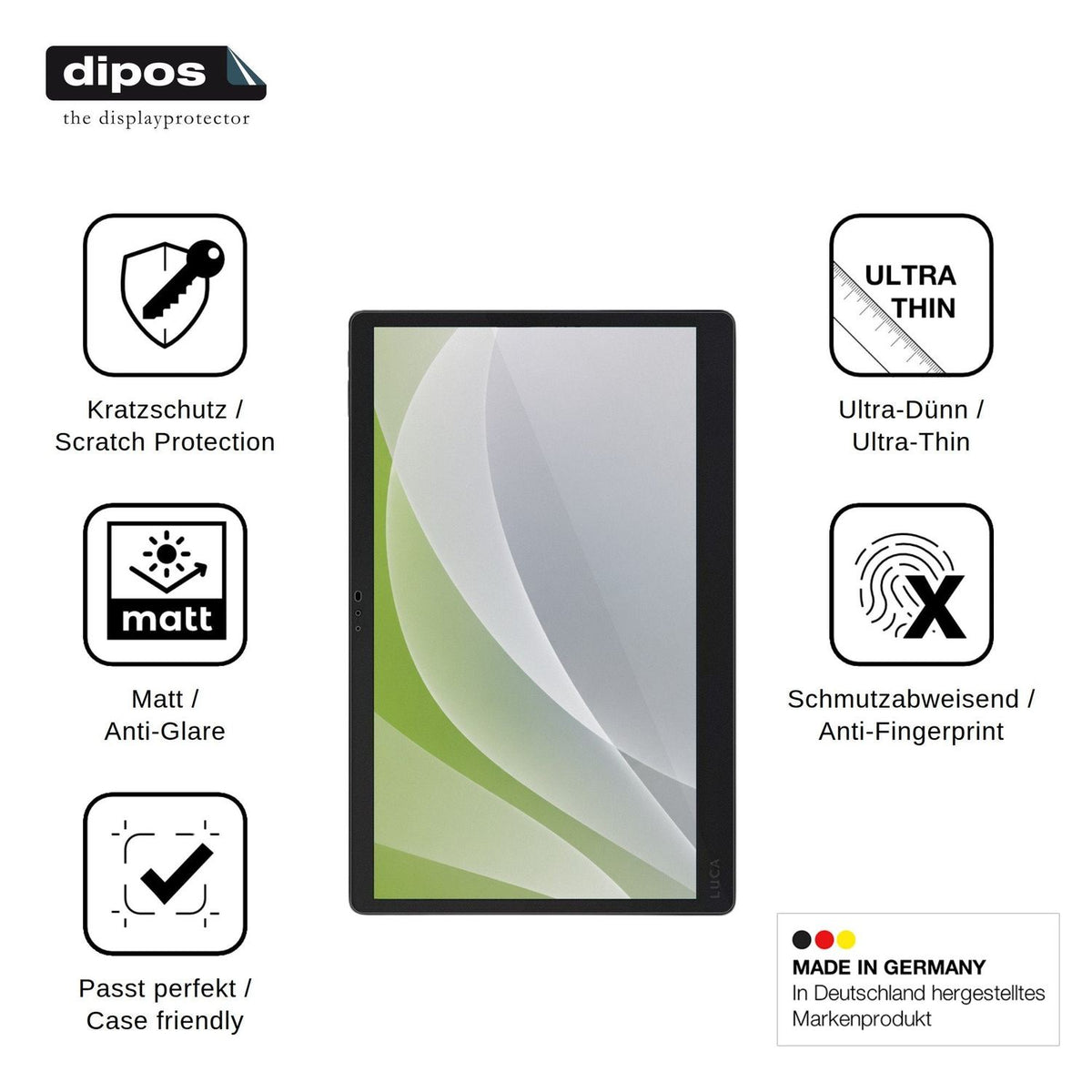2x Screen Protector for Iris Ohyama Luca TM15F1Q74-V1H Protection Anti Glare dipos