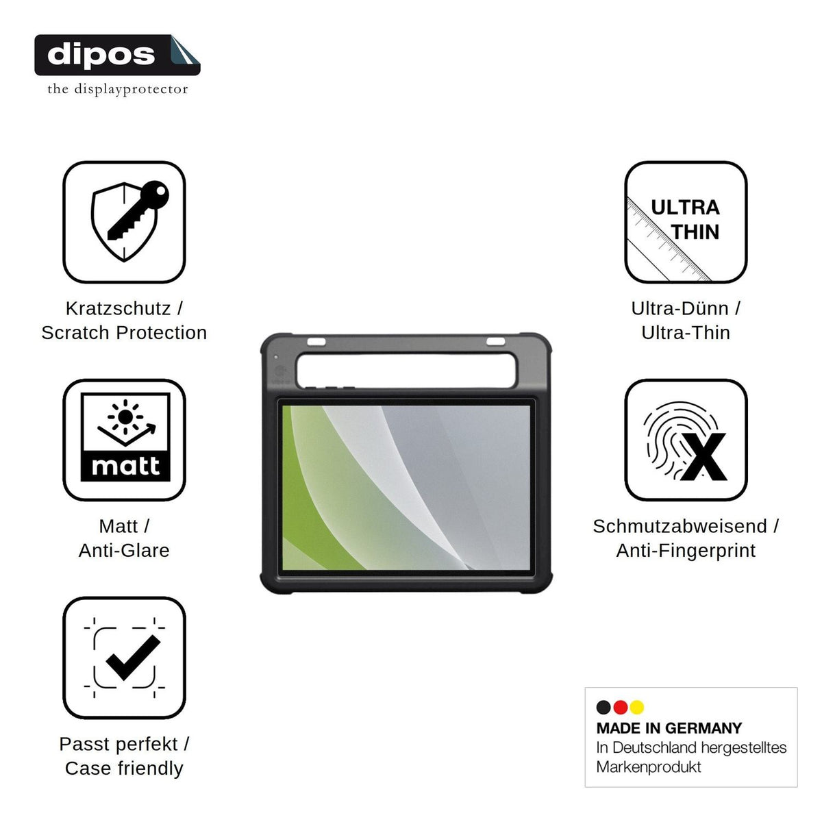 2x Screen Protector for Jabbla Vibe 12 Plus Protection Anti Glare dipos