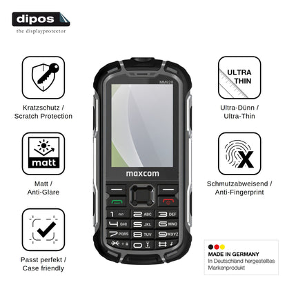 4x Screen Protector for MaxCom MM928 4G Protection Anti Glare dipos