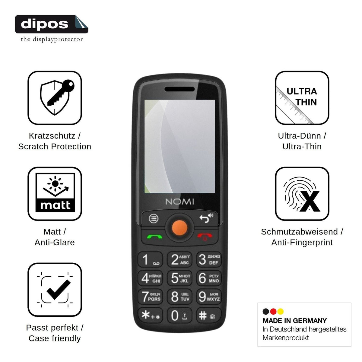 4x Screen Protector for Nomi i2440 Protection Anti Glare dipos