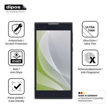4x Screen Protector for Nomi i508 Energy Protection Anti Glare dipos