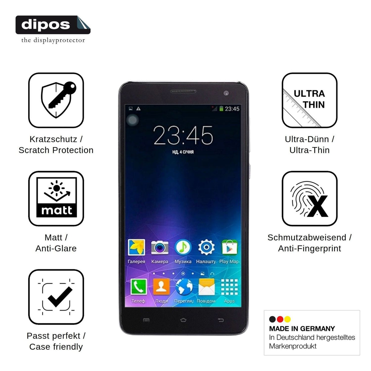 4x Screen Protector for Nomi i550 Space Protection Anti Glare dipos