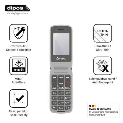4x Screen Protector for Olympia Style Duo 4G Protection Anti Glare dipos