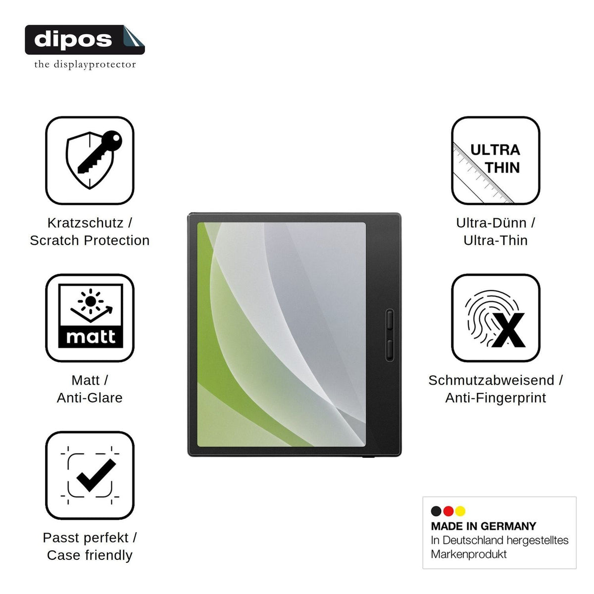 2x Screen Protector for Onyx Boox Go 7 Tappy Protection Anti Glare dipos