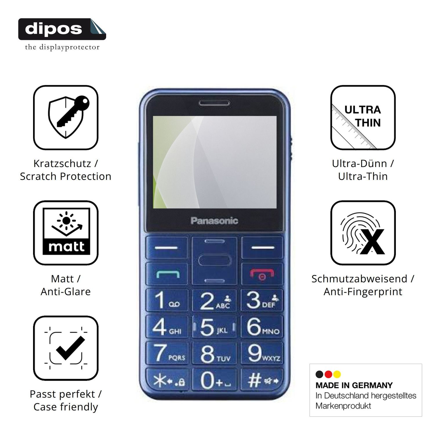 Displayschutz hergestellt in Deutschland, höchste Qualität made in Germany