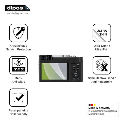 4x Screen Protector for Panasonic Lumix DC-TZ96 Protection Anti Glare dipos