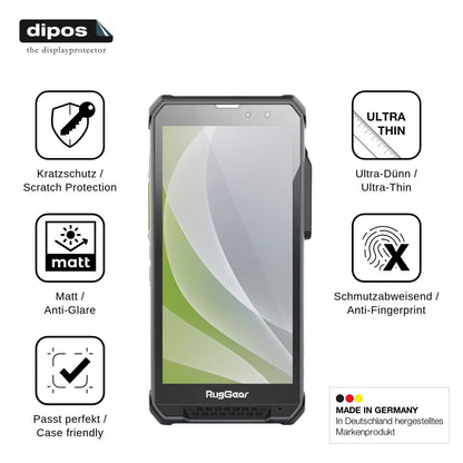 4x Screen Protector for RugGear RG880i Protection Anti Glare dipos