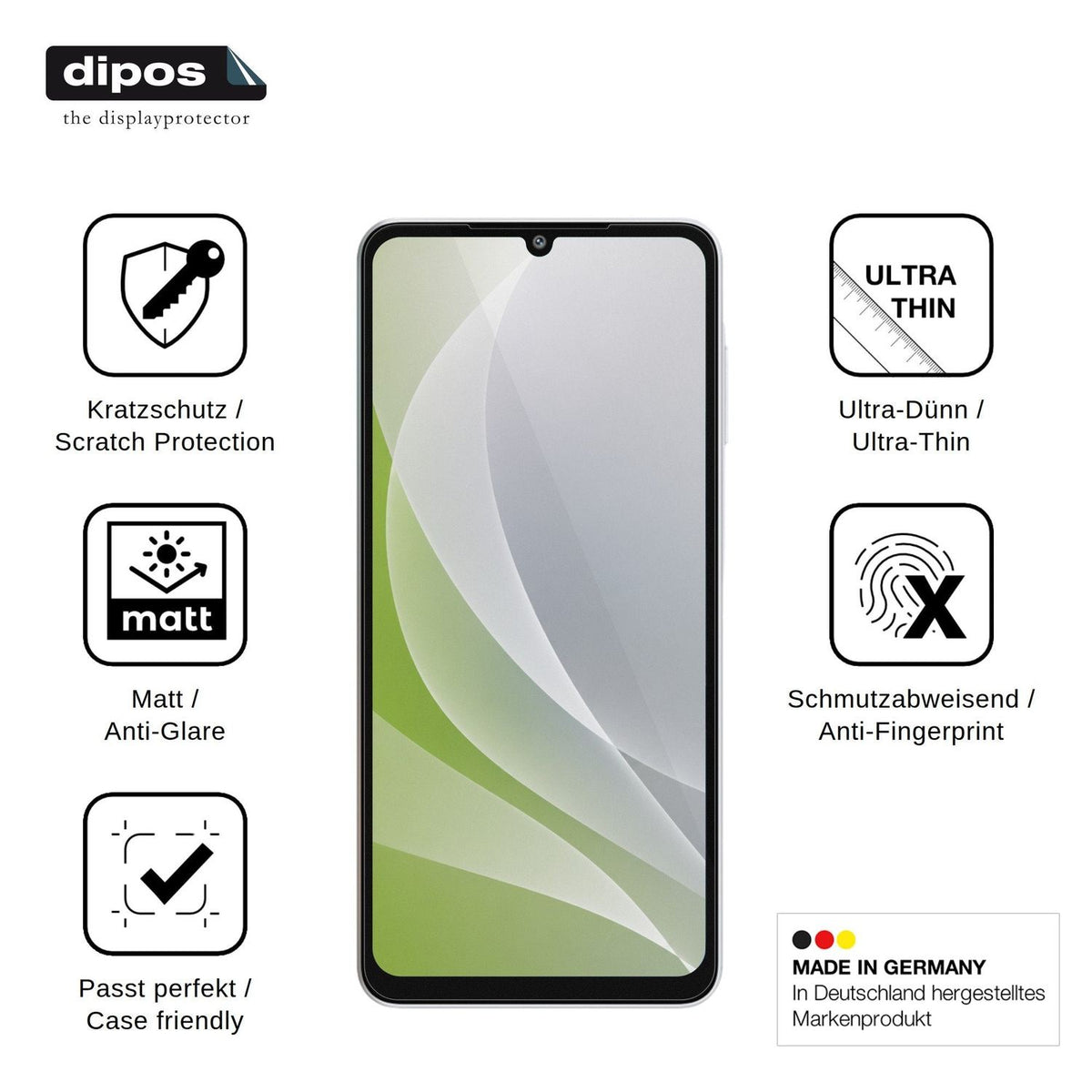 4x Screen Protector for Samsung Galaxy M08 Protection Anti Glare dipos