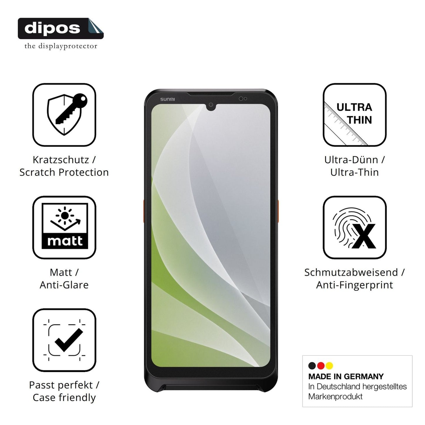 Displayschutz hergestellt in Deutschland, höchste Qualität made in Germany
