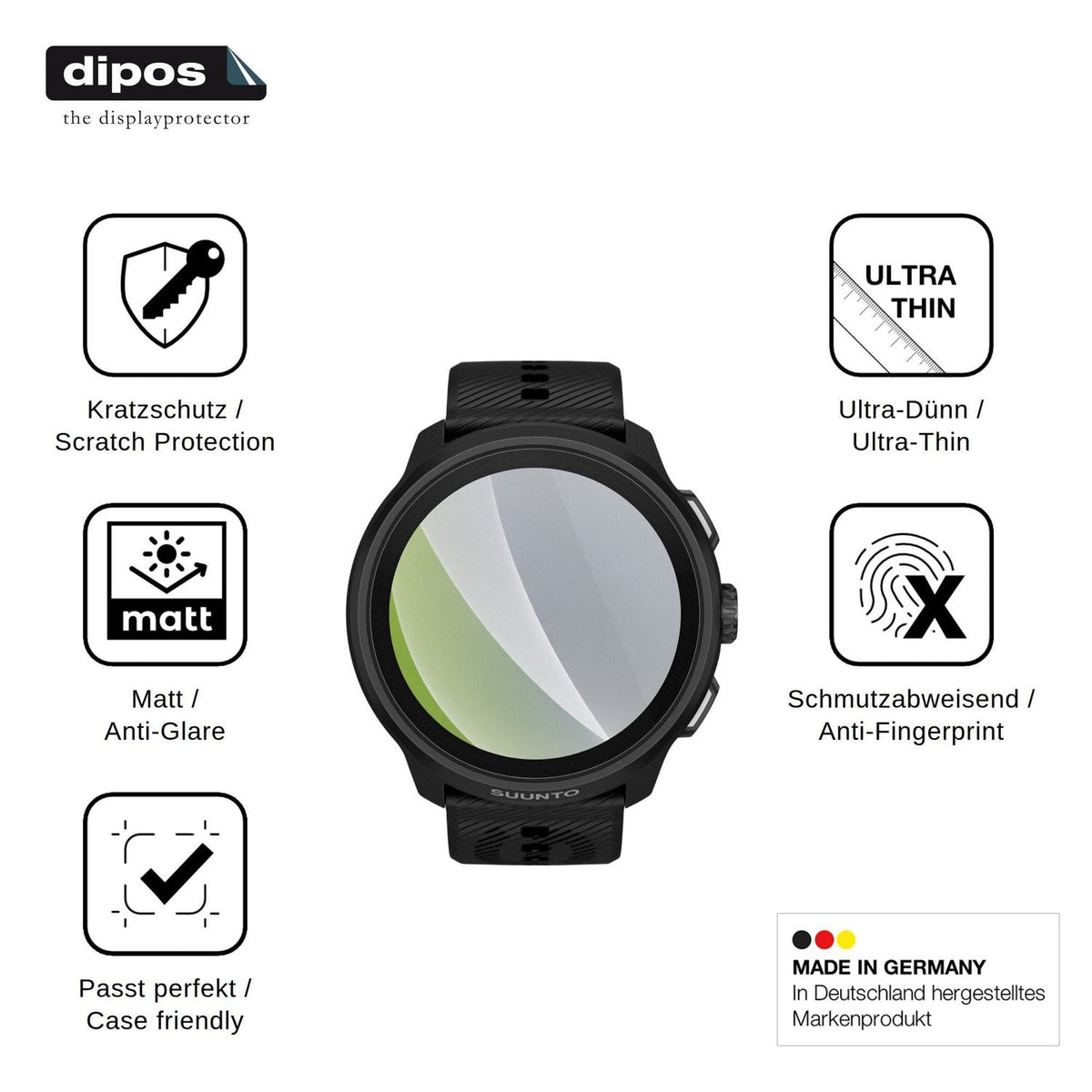6x Screen Protector for Suunto Run 2 Protection Anti Glare dipos