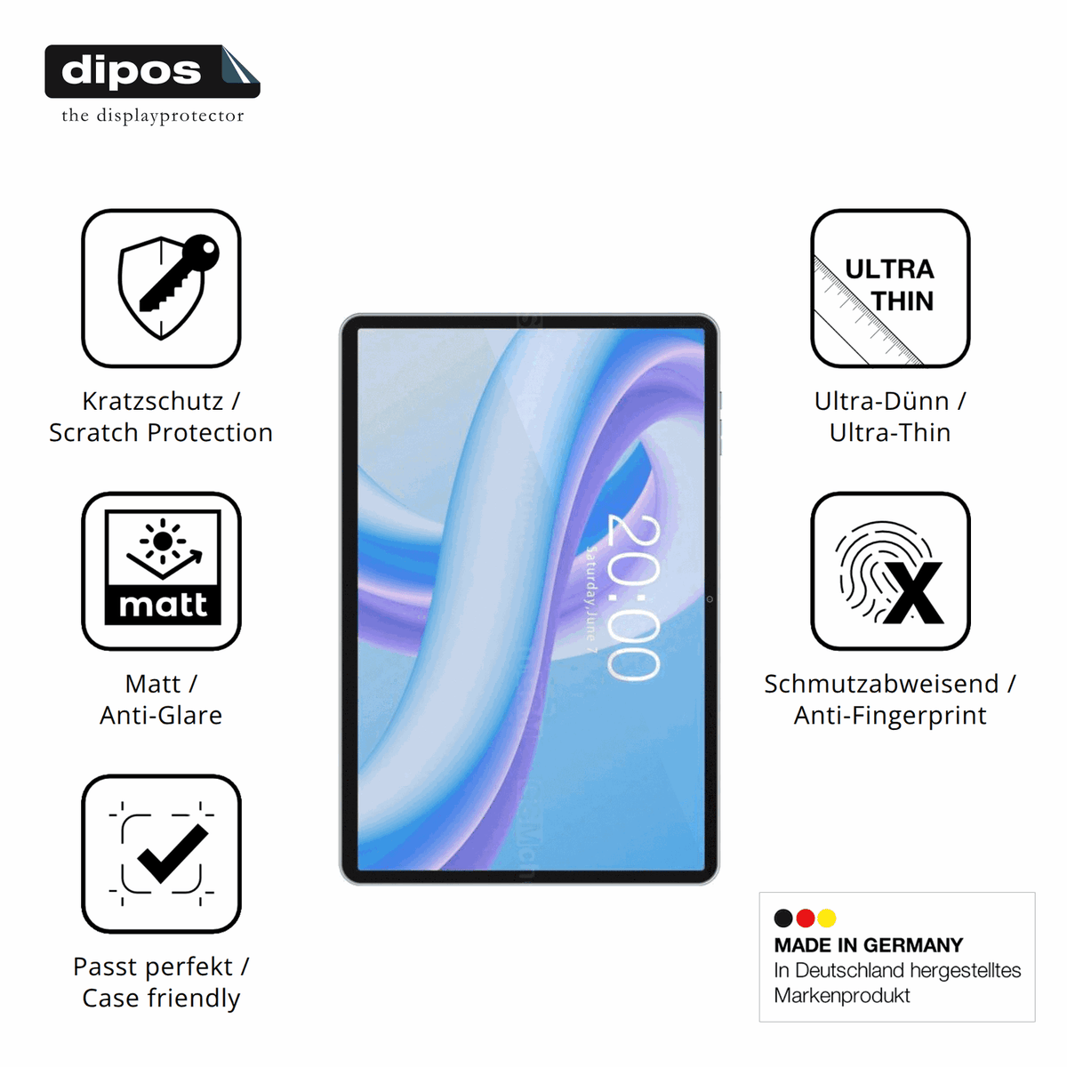 Displayschutz hergestellt in Deutschland, h�chste Qualit�t made in Germany